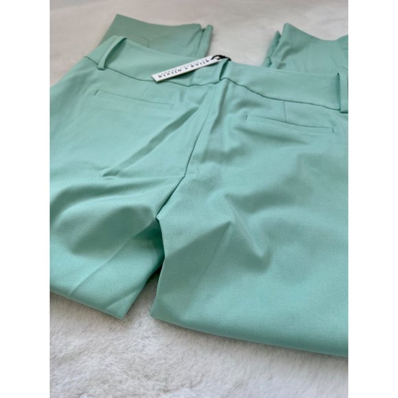 NWT Alice & Olivia Size 10 Stacey Slim-Fit Ankle Pants in Mint MSRP $275 - Picture 12 of 12